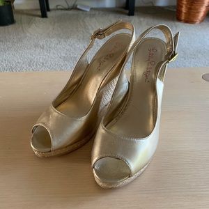 Lilly Pulitzer Kristin Wedge shoes, size 8